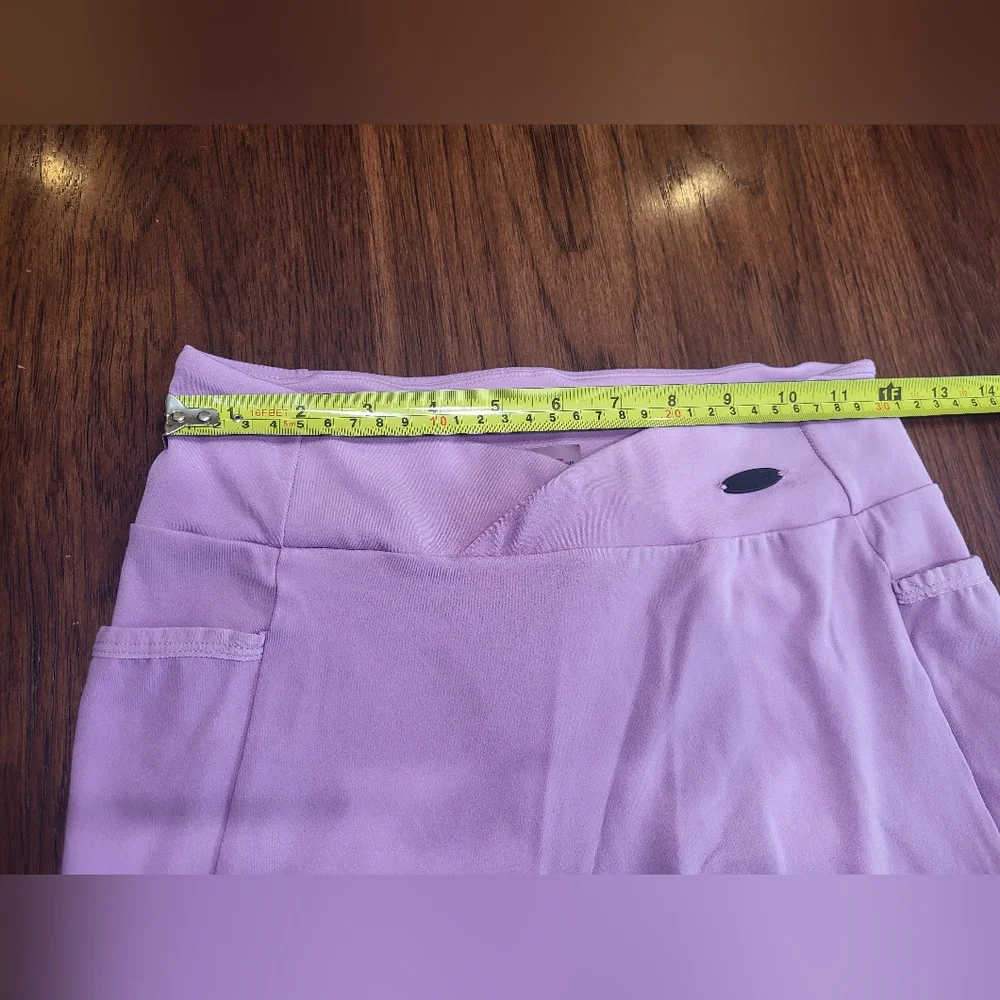 Gymshark Women's Lilac Purple Strappy High Waist Stretch Fitness Leggings Medium